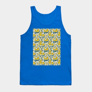 Ukraine Cats Retro 30s Floral Vintage Ukrainian Pattern Tank Top